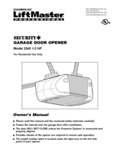 Chamberlain Security+ 2565 Owner's Manual