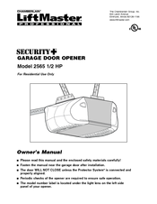 Chamberlain 2565 1/2 HP Owner's Manual