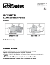 Chamberlain Security+ 3130 Owner's Manual