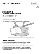 Security + Elite 3595CS Owner's Manual