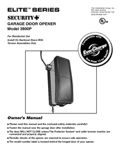 Security + Elite 3800P Owner's Manual