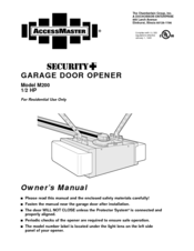 Chamberlain AccessMaster Security+ M200 Owner's Manual