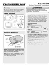 Chamberlain Reporter RWA-300R User Manual
