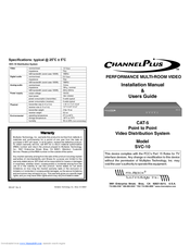 Channel Plus SVC-10 Installation Manual & Users Manual