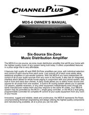 Channel Plus CHANNELPLUS MDS-6 Owner's Manual
