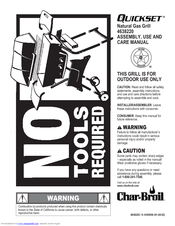 Char-Broil Quickset 4638220 Assembly, Use And Care Manual