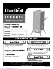 Char-Broil CB00X 10201597 Product Manual