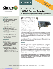 Chelsio Communications Terminator N320E-CXA Specifications