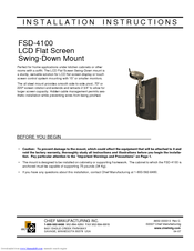 CHIEF FSD-4100 Installation Instructions Manual