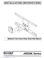CHIEF JWDSK Series Installation Instructions Manual
