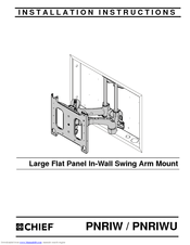CHIEF PNRIWU Installation Instructions Manual