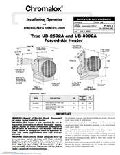 Chromalox UB-2502A Installation, Operation And Renewal Parts Identification