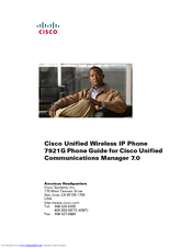 Cisco 7921G - Unified Wireless IP Phone VoIP Phone Manual