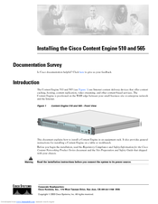 Cisco Content Engine 565 Installation Manual