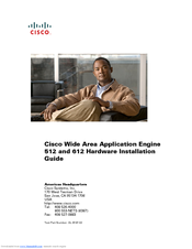 Cisco Wide Area Application Engine 512 Hardware Installation Manual