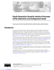 Cisco VIP4-50= Installation And Configuration Manual