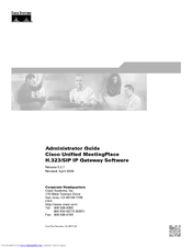 Cisco Unified MeetingPlace H.323/SIP Administrator's Manual