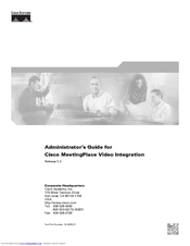 Cisco MeetingPlace Video Integration Administrator's Manual