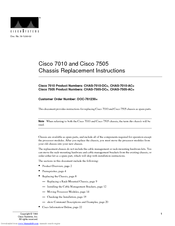 Cisco CHAS-7505-DC= Replacement Instructions Manual