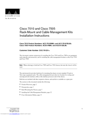 Cisco ACC-7010RMK= Installation Instructions Manual