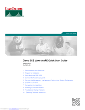 Cisco SCE 2000 4/8xFE Quick Start Manual
