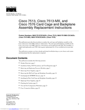 Cisco CISCO7576 Replacement Instructions Manual