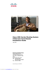 Cisco Carrier Routing System Cisco CRS-1 Installation Manual