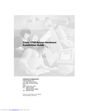 Cisco 1750 Installation Manual