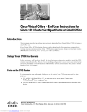 Cisco CISCO1811 End User Instructions
