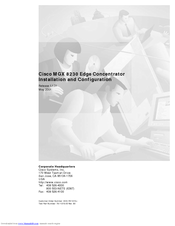 Cisco MGX 8230 Installation And Configuration Manual