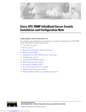 Cisco SFS 7008P Installation And Configuration Manual