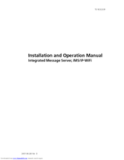 Cisco IMS/IP-WiFi Installation And Operation Manual