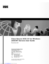 Cisco Secure ACS 3.0 User Manual