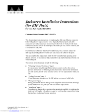 Cisco Ethernet Connectors Jackscrew Installation Instructions Manual