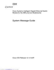 Cisco Intelligent Gigabit Ethernet Switch Module Manual