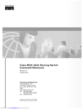 Cisco MGX 8850 Command Reference Manual
