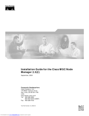 Cisco MGC Node Manager Installation Manual