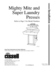 Cissell LDBB Installation Manual