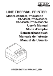 Citizen CT-S4000DCL User Manual