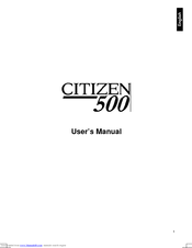 Citizen 500 User Manual