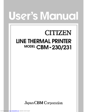 Citizen CBM-230 User Manual