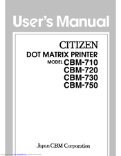 Citizen CBM-730 User Manual