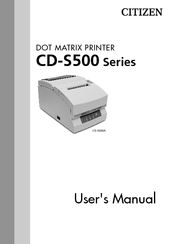 Citizen CD-S501 User Manual