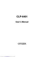 Citizen CLP-6401 User Manual