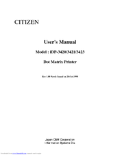 Citizen iDP-3423 User Manual