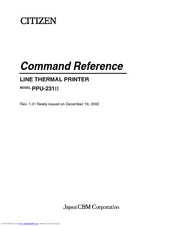 Citizen PPU-231II Command Reference Manual