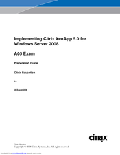 Citrix XenApp 5.0 Implementation Manual