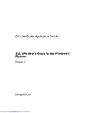 Citrix NetScaler SSL VPN User Manual