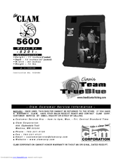 Clam Corp CLAM 5600 8201 Instruction Manual