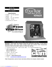 Clam Corp Fish Trap Voyager 8325 Instruction Manual